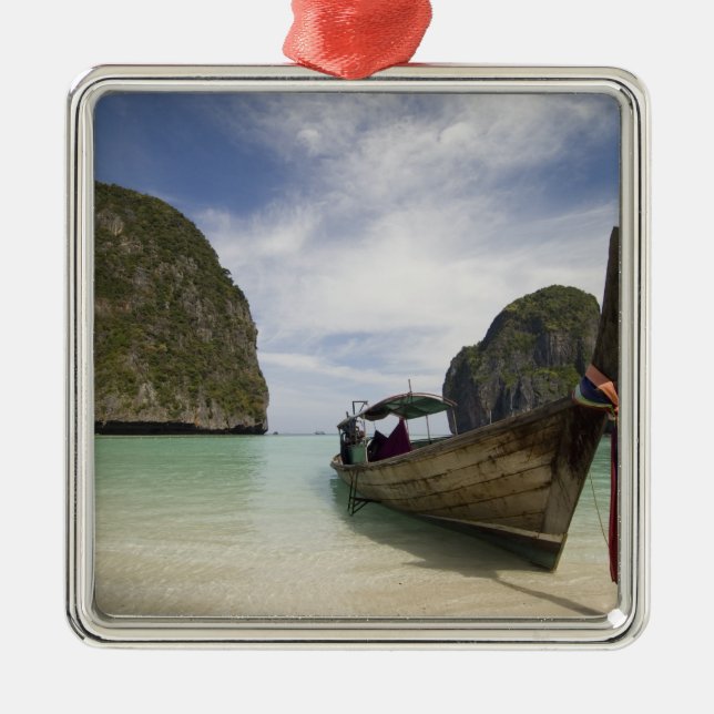 Thailand, Phi Phi Ljugit ön, Maya Bay. Julgransprydnad Metall (Framsidan)