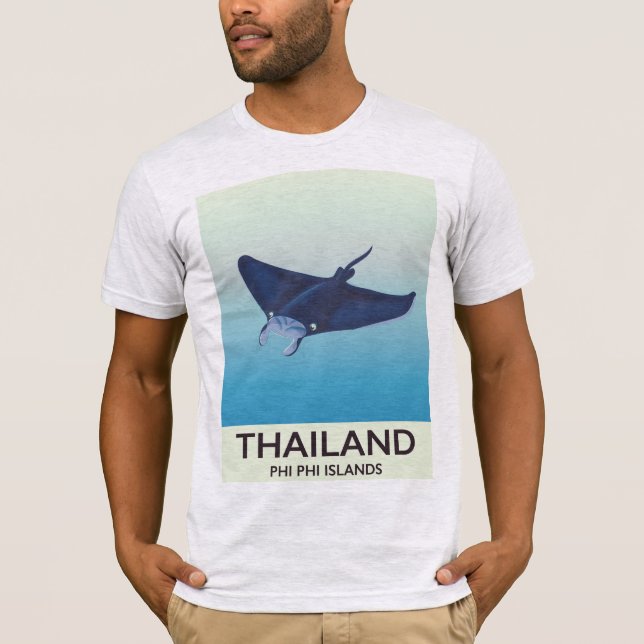 Thailand Phi Phi Öar Resa affisch Tee Shirt (Framsida)