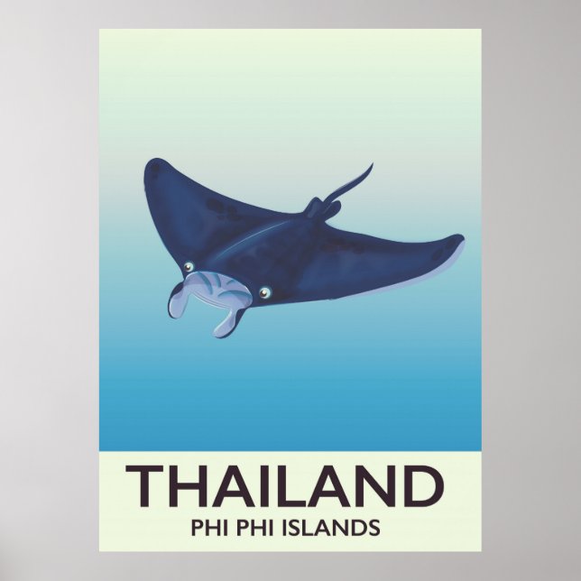 Thailand Phi Phi öarna Resa affisch (Framsidan)