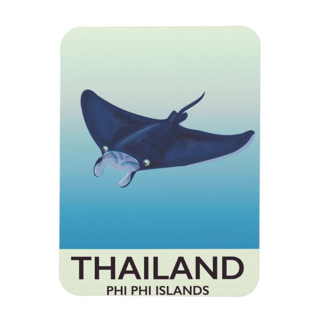Thailand Phi Phi Öarna Resa affisch Magnet (Vertikal)