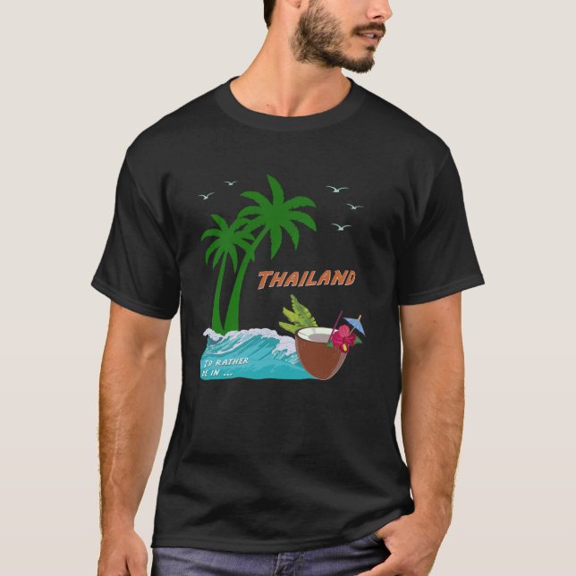 Thailand Phuket Koh Samui Ko Phi Phi Phangan Souve T Shirt (Framsida)