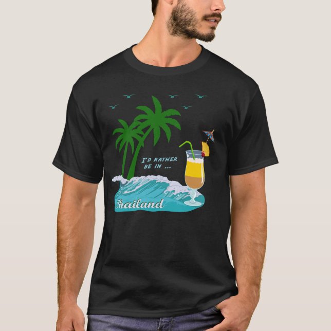 Thailand Phuket Koh Samui Phangan Phi Phi Pattaya T Shirt (Framsida)