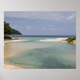 Thailand, Phuket, Nai Harn-stranden. Poster