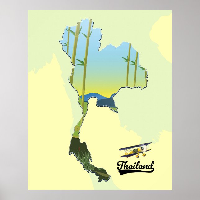 Thailand Reskarta Poster (Framsidan)