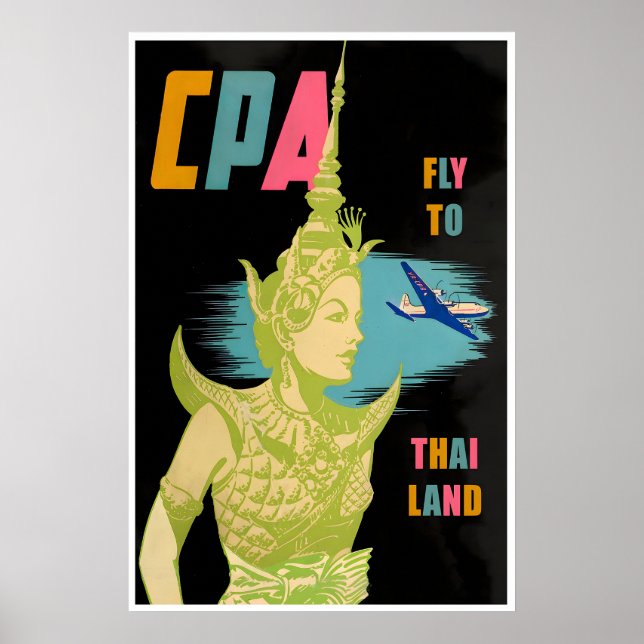 Thailand Resoraffisch Thai Konsttryck Thai Present Poster (Framsidan)