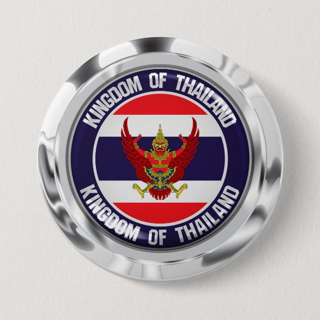 Thailand Round Emblem Knapp (Framsida)