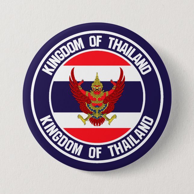 Thailand Round Emblem Knapp (Framsida)
