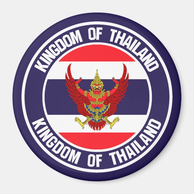 Thailand Round Emblem Magnet (Framsidan)