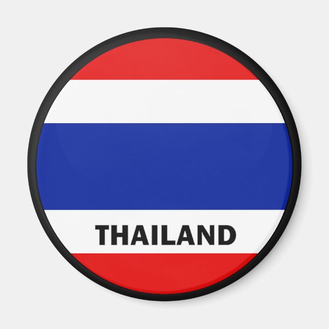 Thailand Roundel-Flagga Magnet (Framsidan)