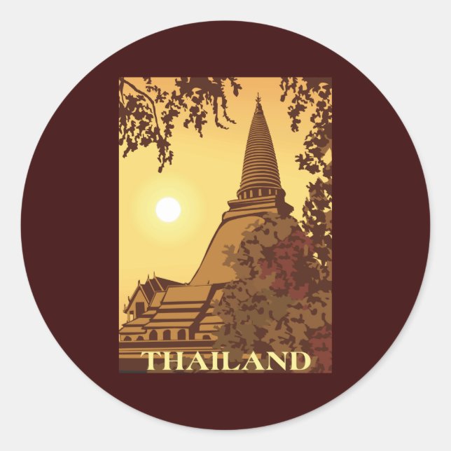 Thailand Runt Klistermärke (Framsida)