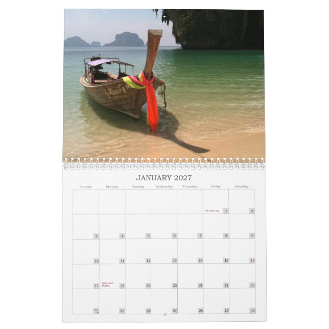 Thailand sätter på land kalender 2012 (Jan 2027)