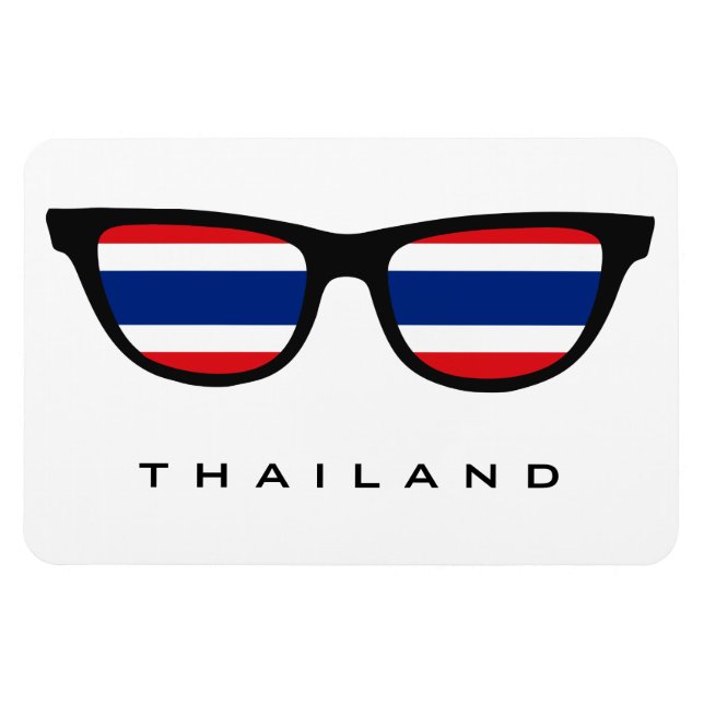 Thailand Shades anpassningsbar text & färg magnet (Horisontell)