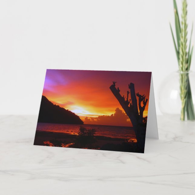 Thailand solnedgång kort (Framsida)