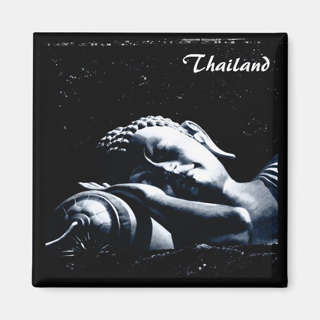 Thailand som sovar Buddha (kylmagneten) Magnet (Framsidan)