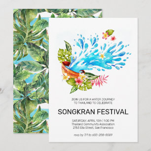Thailand Songkran-festivalinbjudan Inbjudningar