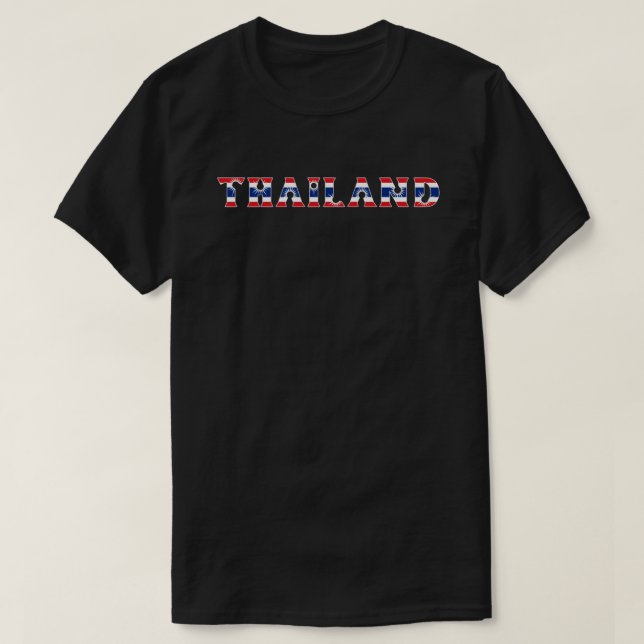 THAILAND Speciell Anpassade Black Tourist T Shirt (Design framsida)