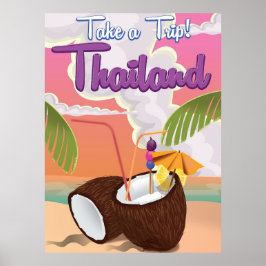 Thailand strand semestern affisch