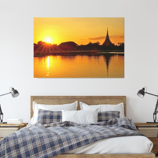 Thailand - sunset in Khon Kaen Canvastryck (Insitu (sovrum))
