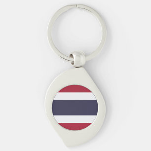 Thailand Swirl Silverfärgad Nyckelring