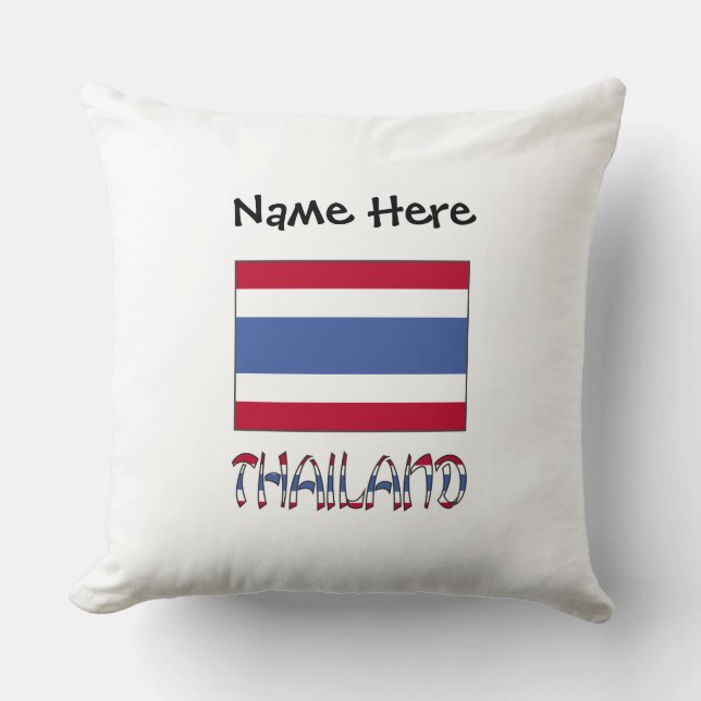 Thailand Thai Flag Anpassad  Kudde (Framsida)