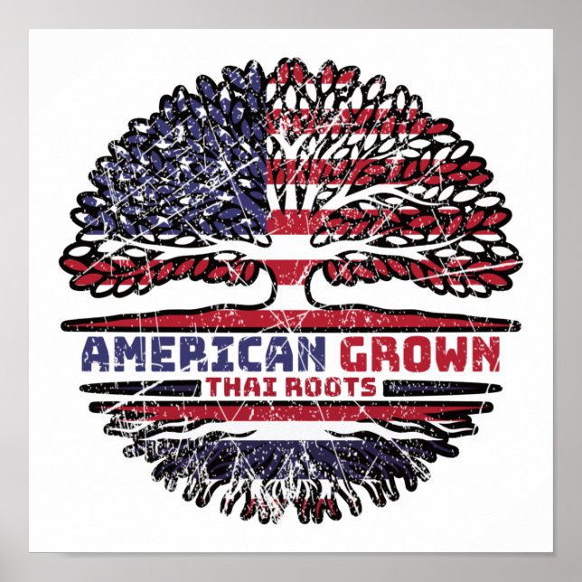 Thailand Thai USA Förenta staterna Förenta Stater  Poster (Framsidan)