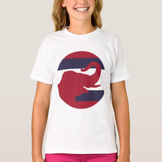 Thailand - thailändsk elefant - thai National Anim T Shirt (Framsida)