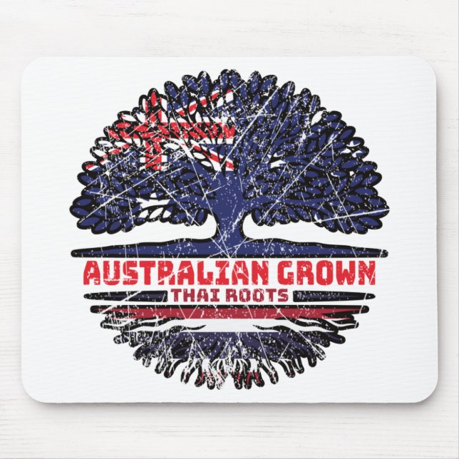 Thailand Thailändska Australiensisk Australien Trä Musmatta (Framsidan)