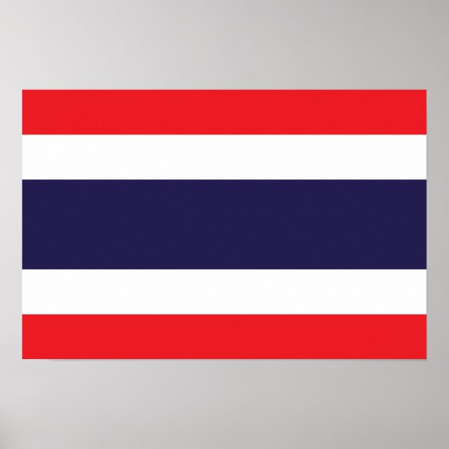 Thailand - thailändska Flagga Poster (Framsidan)