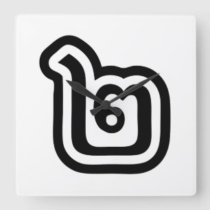 Thailand, thailändskt skript nummer 2 / två / ๒ (S Fyrkantig Klocka