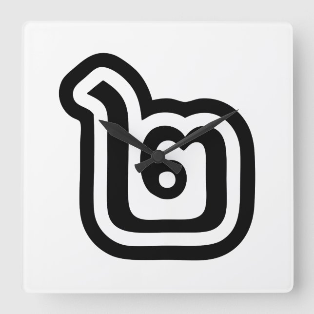 Thailand, thailändskt skript nummer 2 / två / ๒ (S Fyrkantig Klocka (Framsida)