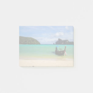 Thailand Travel Beach Photo with FishBoat Post-it Block