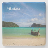 Thailand Travel Beach Photo with FishBoat