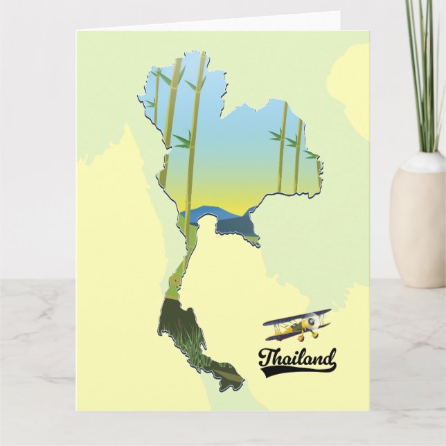 Thailand Travel karta Kort (Framsida)