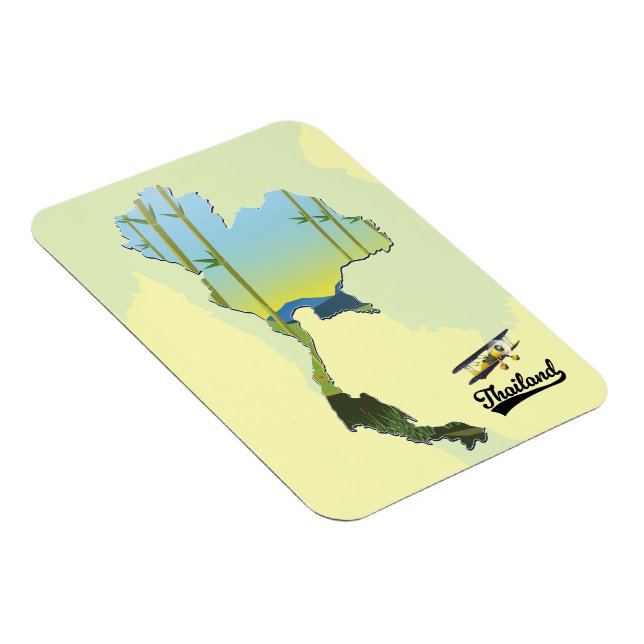 Thailand Travel karta Magnet (Högersidan)