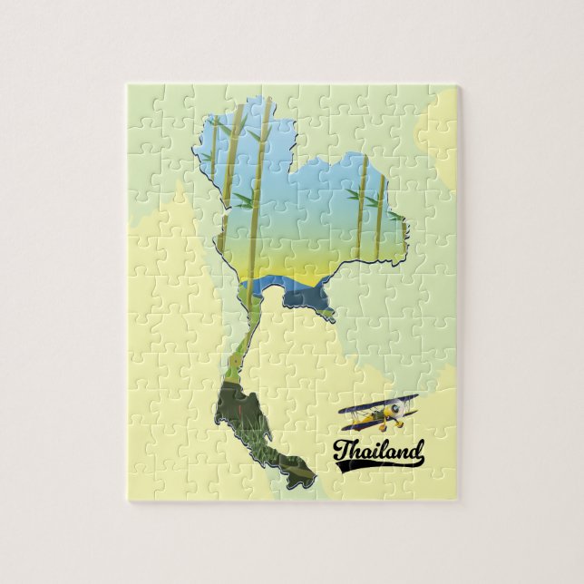 Thailand Travel karta Pussel (Vertikal)