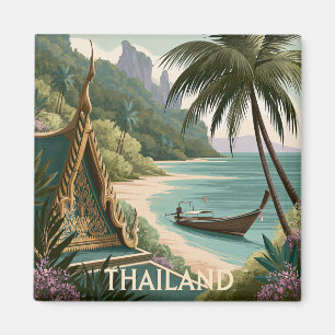 Thailand Tropisk Illustration Magnet