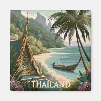 Thailand Tropisk Illustration Magnet