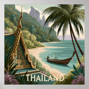 Thailand Tropisk Illustration Poster