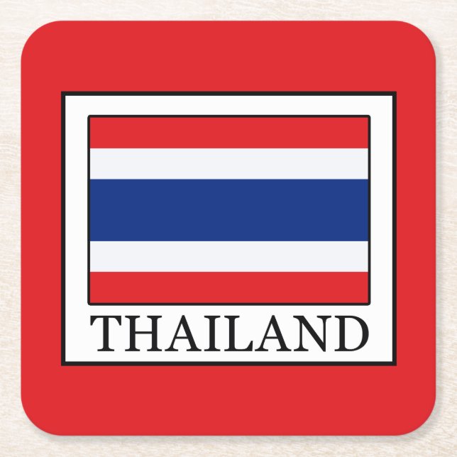 Thailand Underlägg Papper Kvadrat (Framsidan)