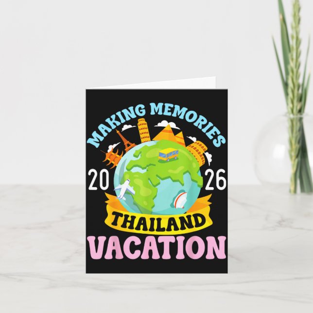 Thailand Vacation 2026 Travel Making Memories Fami Kort (Framsida)