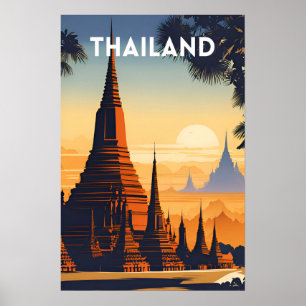 Thailand Vintage resor Poster