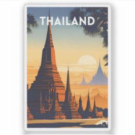 Thailand Vintage resor Poster Klistermärken