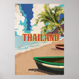 Thailand vintage resoraffisch poster