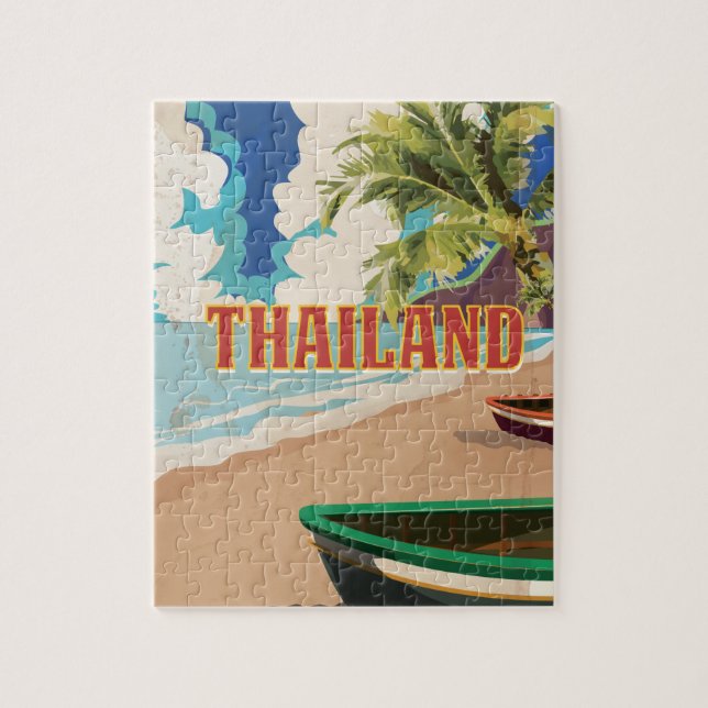 Thailand vintage-resoraffisch pussel (Vertikal)