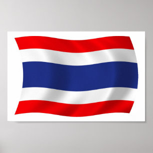 Thailands Flagga Poster utskrift
