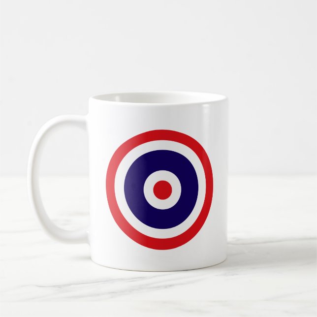 Thailands flagga roundel-cirkelarmé i land kaffemugg (Vänster)