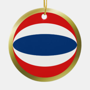 Thailands flaggprydnad julgransprydnad keramik