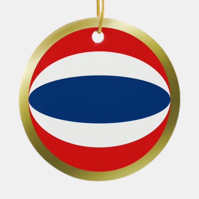 Thailands flaggprydnad julgransprydnad keramik (Framsidan)