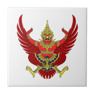 Thailands landscoat arms symbol emblem flagga kakelplatta