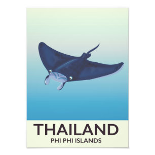 Thailands Phi Phi-öarnas reseaffisch Fototryck